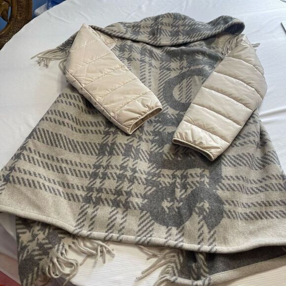 NWT Marc Cain Grey Fringe Coat Jacket Size N5 US Size 12 New - Picture 13 of 14